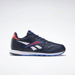 Adidasy Dziecięce Reebok Classic Leather Granatowe/Czerwone/Białe PL 64TPEBU